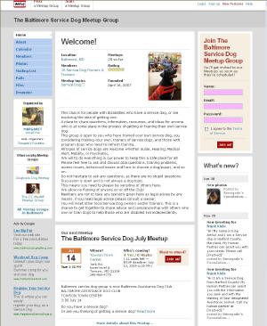 BuchananFPC Sign (Baltimore Service Dog Meetup Group Page Link)